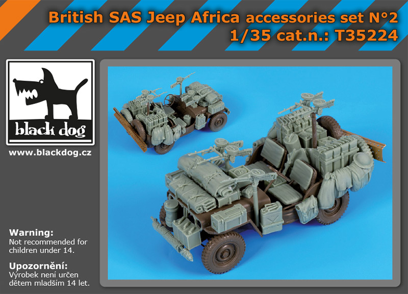 T35224 1/35 British SAS jeep Africa accessories set for Tamiya