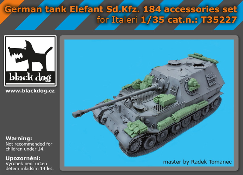 [사전 예약] T35227 1/35 German tank Elefant Sd.Kfz 184 accessories set for Italeri