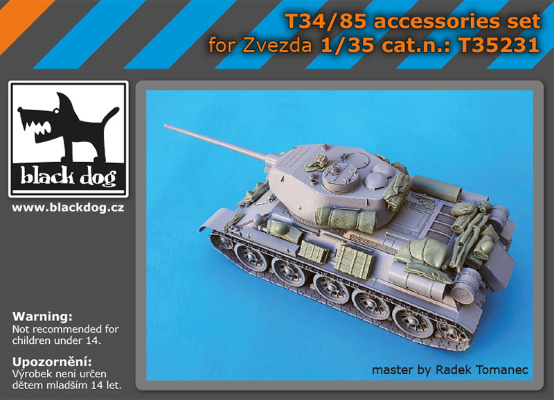 [사전 예약] T35231 1/35 T-34/85 accessories set for Zvezda