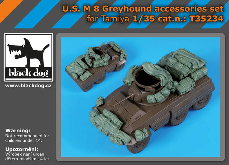 T35234 1/35 U.S. M 8 Greyhound accessories set for Tamiya