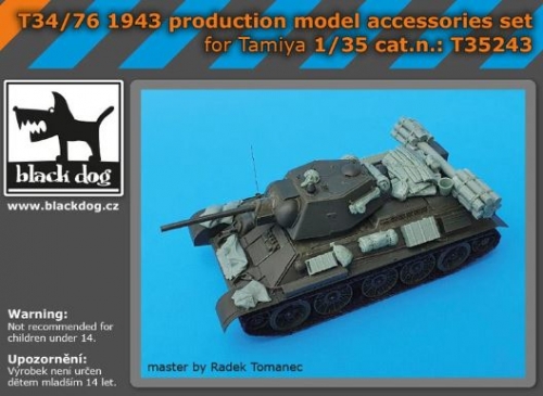T35243 1/35 T34/76 1943 production model accessories set for Tamiya