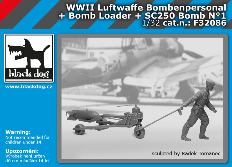 F32086 1/32 WW II Luft.bombenpersonal +b.loader +SC250 N°1