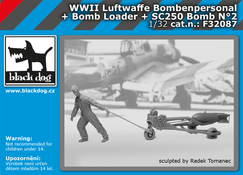 F32087 1/32 WW II Luft.bombenpersonal +b.loader +SC250 N°2