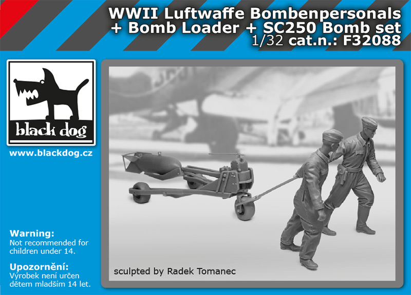 [사전 예약] F32088 1/32 WW II Luft.personal +b.loader + SC250 set
