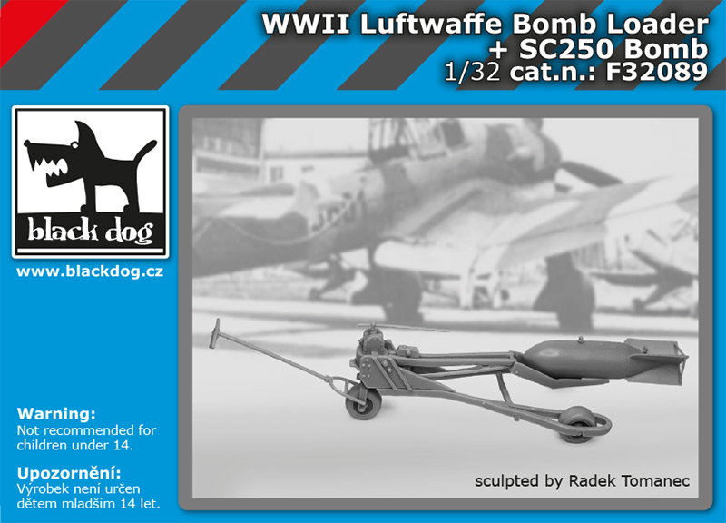 [사전 예약] F32089 1/32 WWII Luft.bomb loader +SC250 bomb