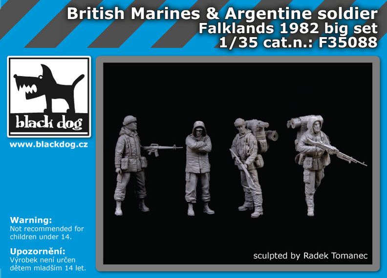 [사전 예약] F35088 1/35 British Marinesplus Argentine soldier big set