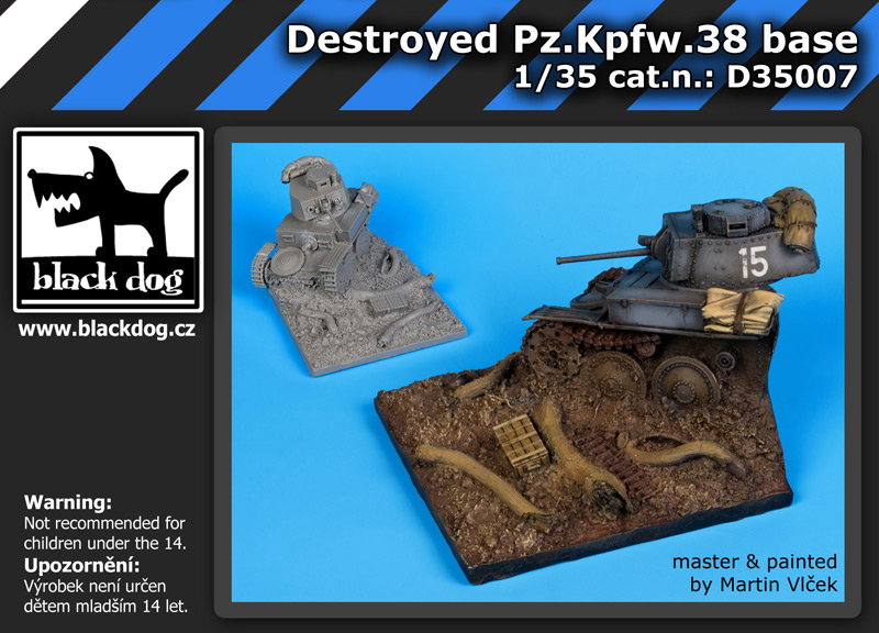 [사전 예약] D35007 1/35 Destroyed Pz.Kpfw 38 base