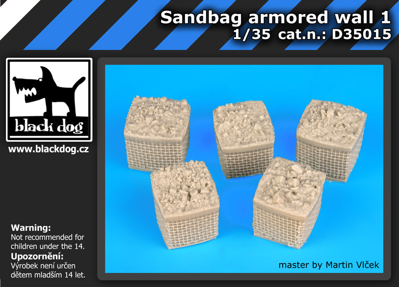 D35015 1/35 Sandbag armored wall 1