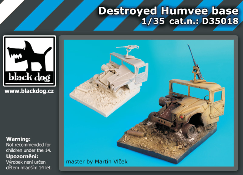 [사전 예약] D35018 1/35 Destroyed Humvee base