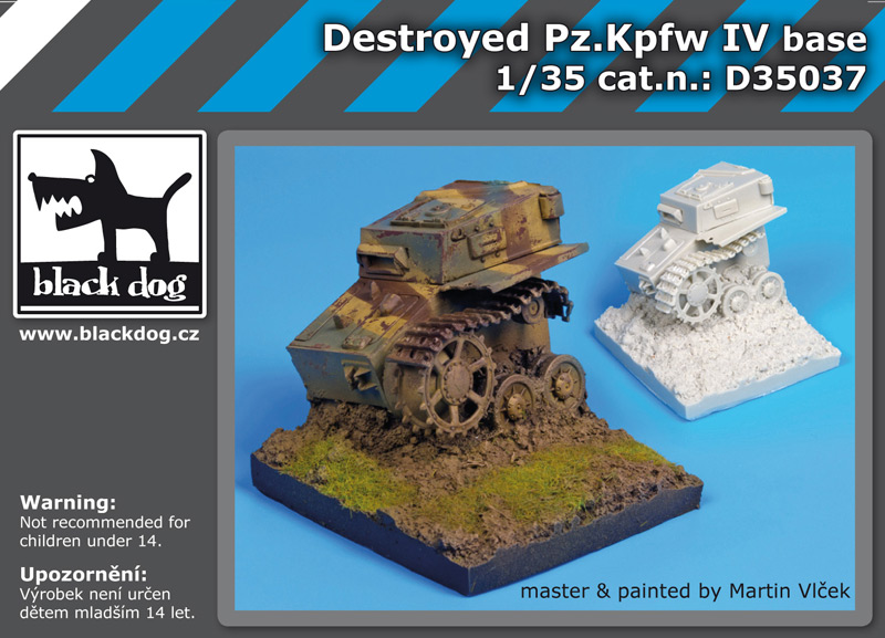 [사전 예약] D35037 1/35 Destroyed Pz Kpfw IV base