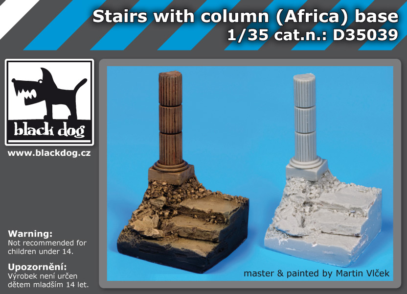 D35039 1/35Stairs with column base