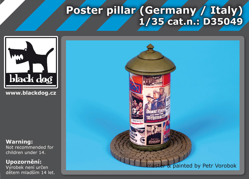 D35049 1/35Poster pillar Germany-Italy