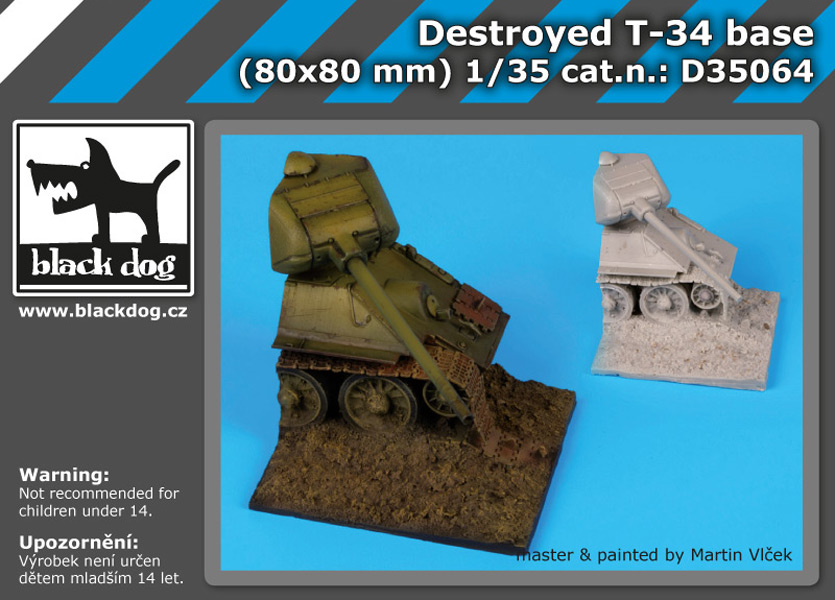 [사전 예약] D35064 1/35 Destroyed T 34 base