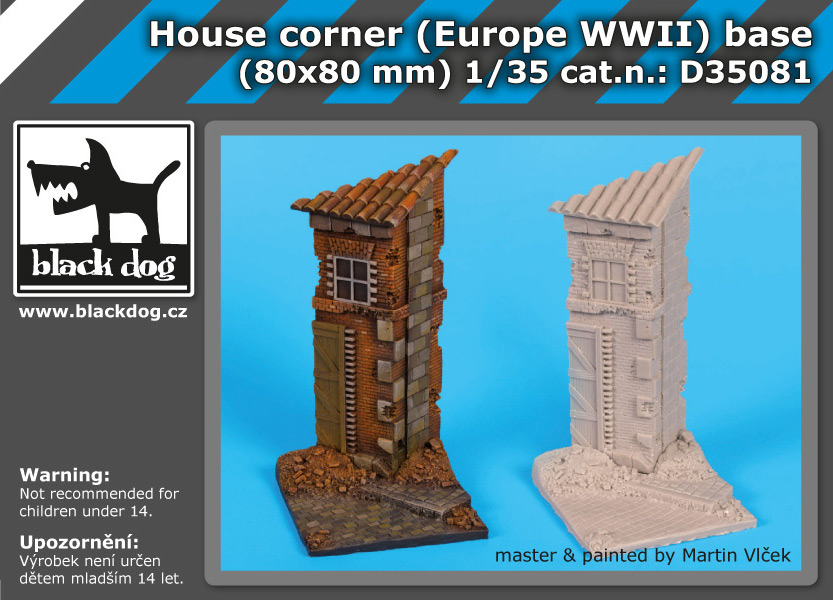 D35081 1/35 House corner (Europe WW II) base