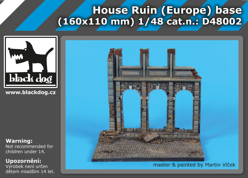 [사전 예약] D48002 1/48 House ruin (Europe) base