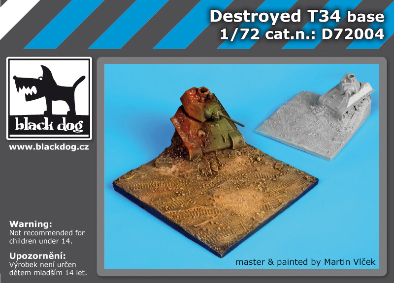 D72004 1/72 Destroyed T34 base