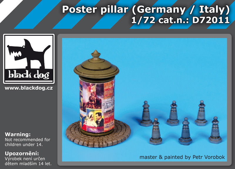 [사전 예약] D72011 1/72 Poster pillar Germany-Italy