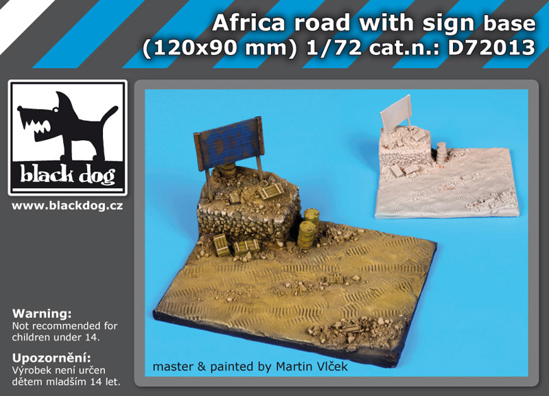 [사전 예약] D72013 1/72 Africa road with sign base