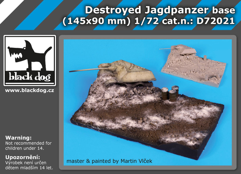 D72021 1/72 Destroyed Jagdpanzer base