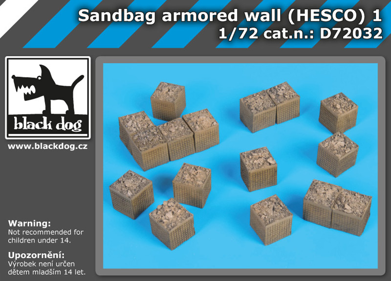 [사전 예약] D72032 1/72 Sandbag armored wall (HESCO) 1