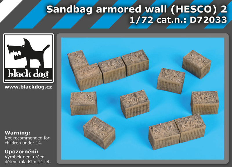 [사전 예약] D72033 1/72 Sandbag armored wall (HESCO) 2