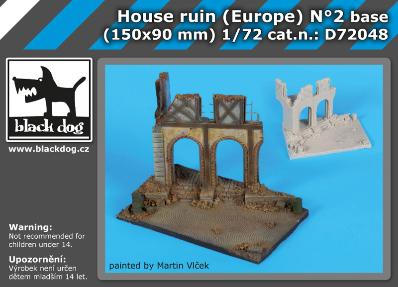[사전 예약] D72048 1/72 House ruin (Europe) N° base