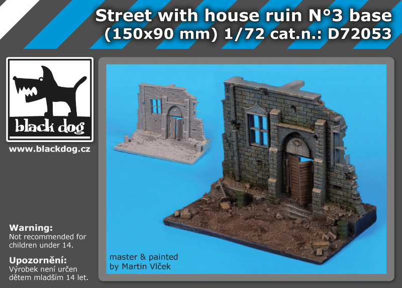 [사전 예약] D72053 1/72 Street with house ruin N;°3 base