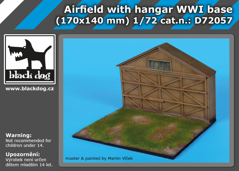[사전 예약] D72057 1/72 Airfield with hangar WW I base