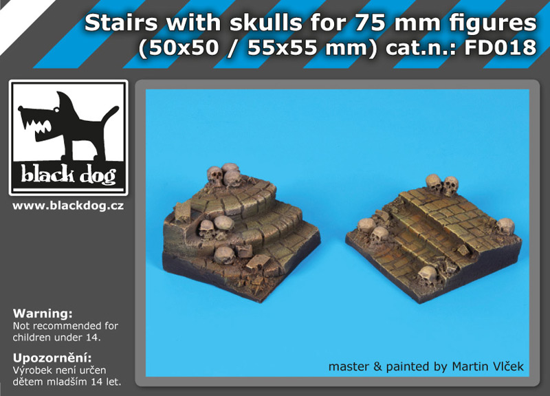 [사전 예약] FD018 Stairs with skulls for 75 mm figures