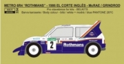 REJ0334 Decal – Metro 6R4 - Rothmans rallye team 1986 - J.McRae 1/24