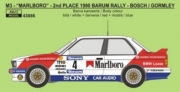 REJ43086 Decal – BMW M3 - 1990 Barum rallye - 2nd place overall - J.Bosch / K.Gormley 1/43 1/43
