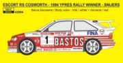REJ43094 Decal – Escort RS Cosworth - Bastos rally team - Ypres / Barum rally winner 1994 1/43 1/43