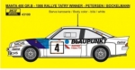 REJ43100 Decal – Opel Manta 400 Gr.B - 1986 Rallye Tatry winner - Petersen / Bockelmann 1/43 1/43