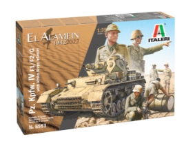 [사전 예약] 6593 1/35 Pz.Kpfw.IV Ausf.F1/F2/G El Alamein 1942/2022 w/Afrika Korps Infantry
