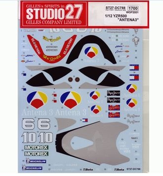ST27-DC788 1/12 YZR500 #6/10 WGP (2001) Studio27 for Tamiya