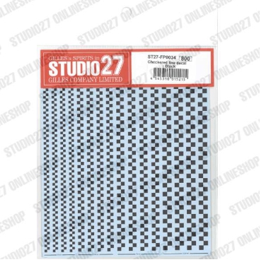 [사전 예약] ST27-FP0034 Checkered line decal : Black STUDIO27 【Original Decals】