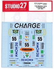 ST27-DC959D 1/24 Mazda 787B CHARGE #55 LM 1991 for TAM