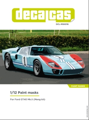 [사전 예약] DCL-MSK016 Masks for 1/12 scale models: Ford GT40 Mk II Team Shelby American