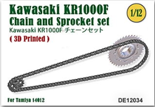 [사전 예약] DE12034 1/12 Kawasaki KR1000F Chain and Sprocket set