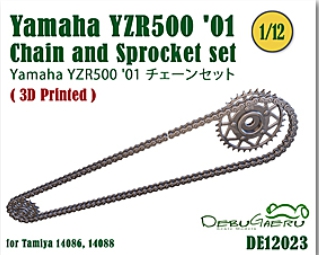DE12023 1/12 Chain and Sprocket set for Yamaha YZR500 '01