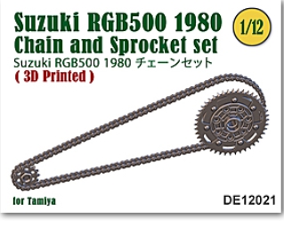 [사전 예약] DE12021 1/12 Chain and Sprocket set for Suzuki RGB500 1980