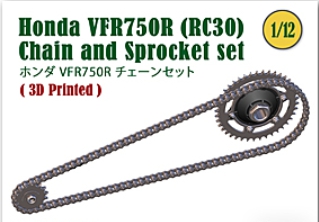 [사전 예약] DE12032 1/12 Honda VFR750R (RC30) Chain and Sprocket set