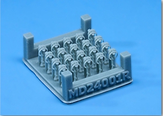 MD24001R 1/24 Slide Type Captive Hood-Pin (x20)