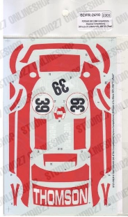 [사전 예약] SDFR2410 1/24 Ferrari 365GTB4 Competizione (Daytona Competizione) 24 Hours of LM 1973, #39 "Ch. Pozzi" - Spare Decal for FR2410