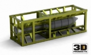 G35-015-98 1/35 280mm HE Rocket in Metal Launch Crate universal part Can be made 6 groups(Including