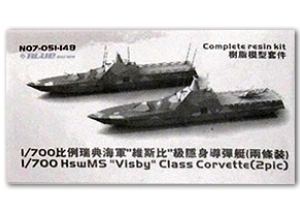 N07-051-148 1/700 HswMS \"Visby\" Class Corvette(2pic) / Complete resin kit