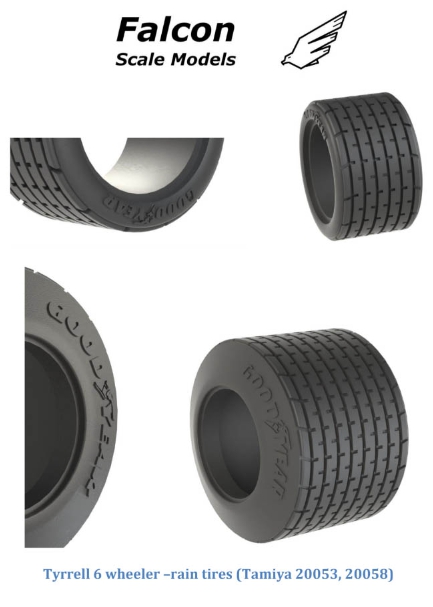 FSM-03-C Tyre set for 1/20 scale models: Tyrrell Ford P34 - 1976 (4+2 units/each)