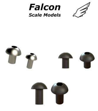 FSM09 Rivets for 1/12 scale models: Cowling screws (49+49 units/each)