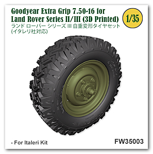 [사전 예약] FW35003 1/35 Extra Grip 7.50-16 for Land Rover Series II/III 109 (3D Printed)