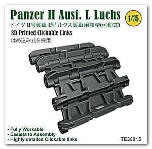 [사전 예약] TE35015 1/35 Panzer II Ausf.L Luchs Tracks(Clickable 3D Printed)
